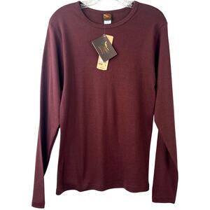 ALPS Sportswear NWT Women's Henley Top Long Sleeves 100% Cotton Outdoors Size L